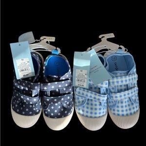 Cat & Jack Kids Navy and Light Blue Sneakers 2 Pair